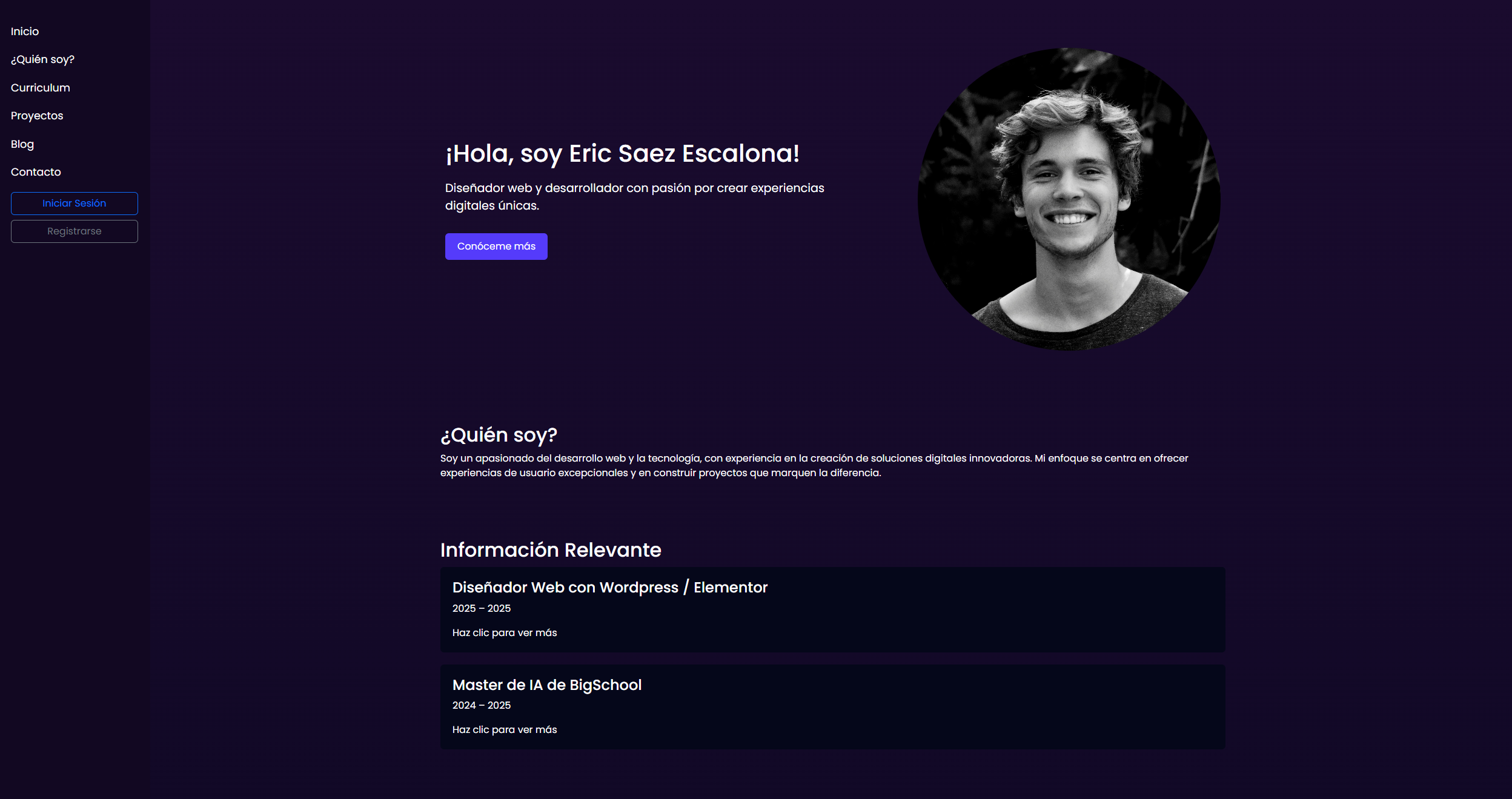 Proyecto MyPortfolio: CRUD en PHP